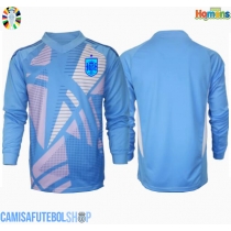 Camisa de time de futebol Espanha Goleiro Replicas 1º Equipamento Europeu 2024 Manga Comprida